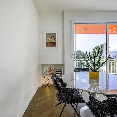 公寓 Vue Panoramique Sur La 2 Climatisation Terrasses Garage 尼斯